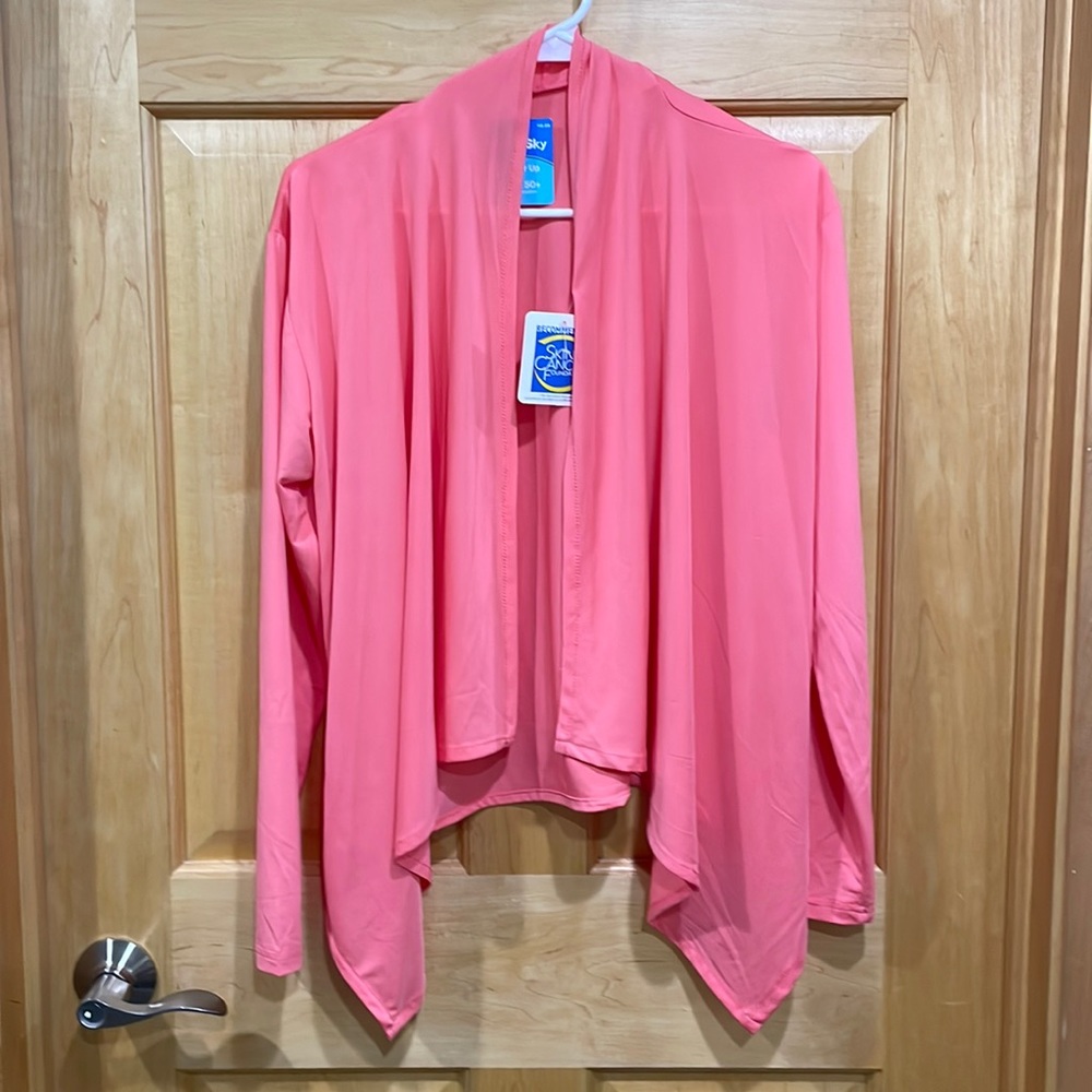 Sun & Sky cover up coral size S open front ups 50+ new with tags